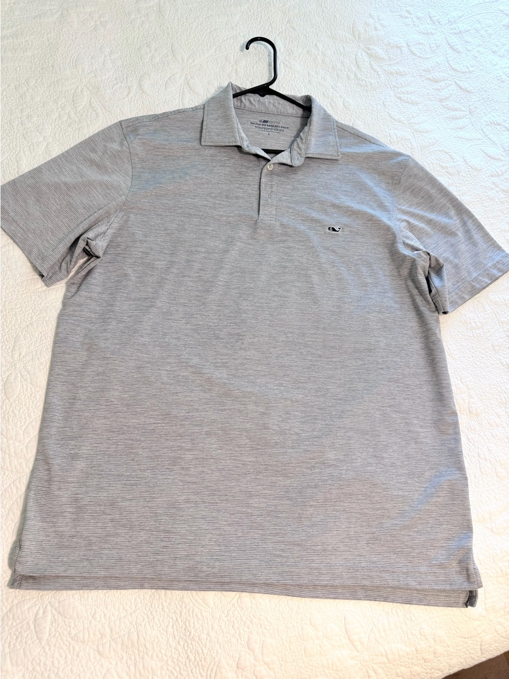 Vineyard Vines Polo On-The-Go Sankaty Shirt Men's Large Blue Performance Golf